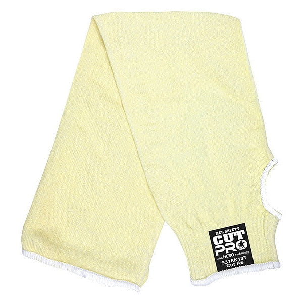 Cut Resistant Sleeve, 18 in. L, Yellow