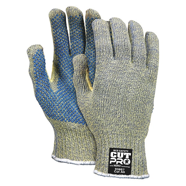 Cut Resistant Coated Gloves, A4 Cut Level, PVC, 2XL, 1 PR
