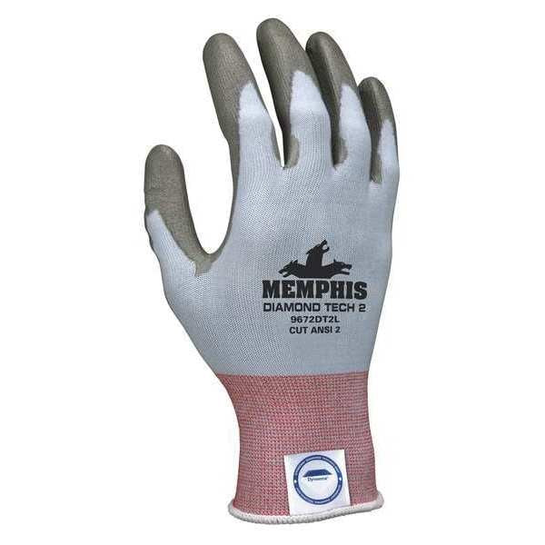 Cut Resistant Coated Gloves, A2 Cut Level, Polyurethane, XL, 1 PR