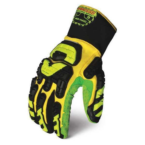 Impact Gloves, M, Yellow/Green/Black, PR