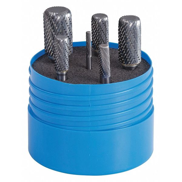 Carbide Bur Set, Double Cut, 6 pcs.