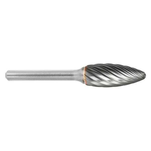 Carbide Bur, Single Cut, 1-1/4in Cut L, SH5