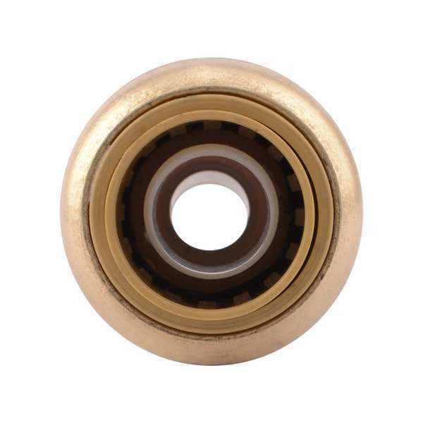 DZR Brass Reducing Coupling, 3/8 in x 1/2 in Tube Size
