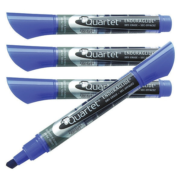 Dry Erase Marker, Chisel Tip, Blue, PK12 Low Odor