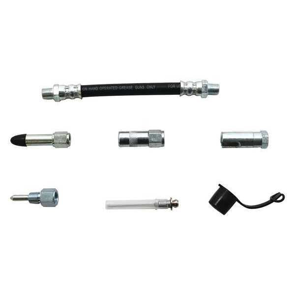 Grease Gun Fitting Kit, Steel, 12000 psi
