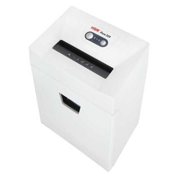 Paper Shredder, Strip-Cut, White, 6.6 gal.