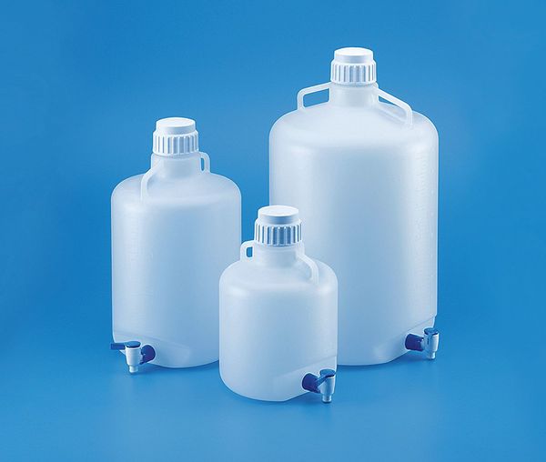 Carboy, Stopcock, 5.28 gal., LDPE