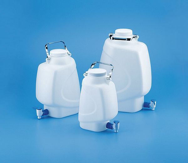 Rectangular Carboy, Stopcock, 5.28 gal.