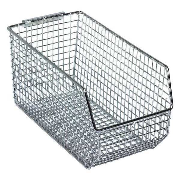Hang & Stack Storage Bin, Chrome, Wire, 10 3/4 in L x 5 1/2 in W x 5 in H