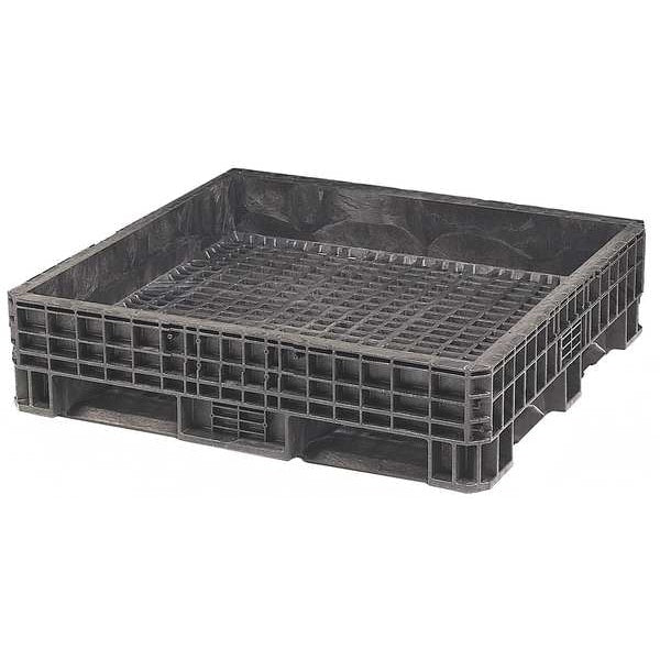 Black Bulk Container, Plastic, 13.2 cu ft Volume Capacity