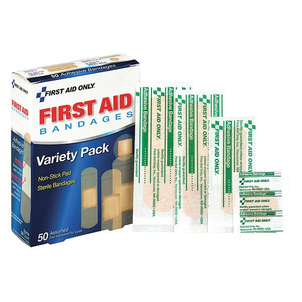 Adhesive Bandage, Sheer, Plastic, Assorted