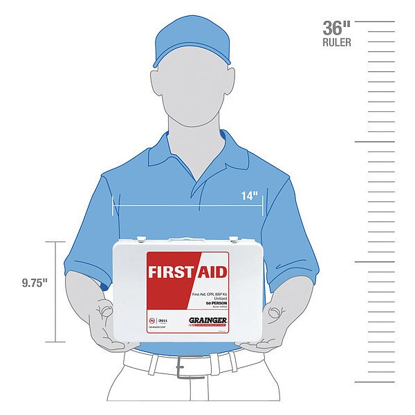 First Aid Kit, First Aid/CPR/BBP, 155 pcs.