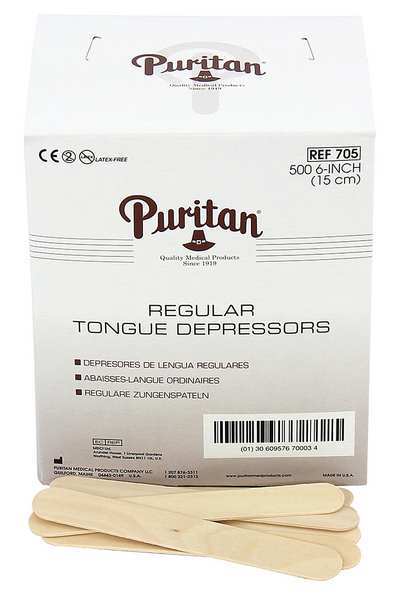 Tongue Depressor, 6 in. L, PK500