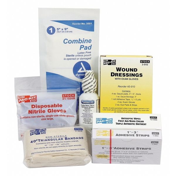 First Aid First Aid Kit Refill, Cardboard, 5 Person