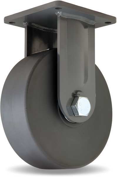 Plte Caster, Rgd, Nylon, 12 in., 10,000 lb.