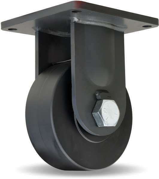 Plte Caster, Rgd, Nylon, 8 in., 7200 lb.