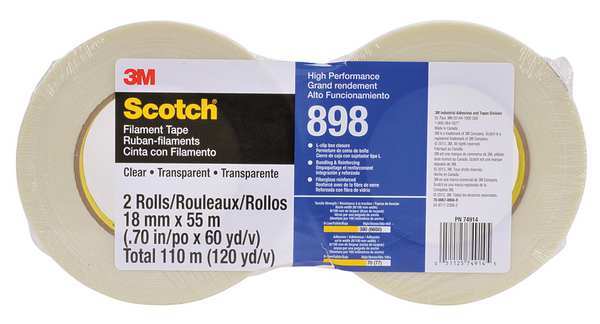 Filament Tape, 45/64 in. x 60 yd., PK2