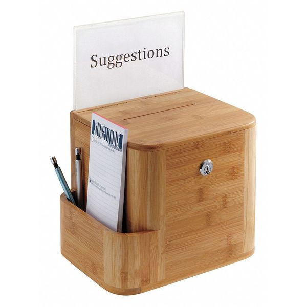 Bamboo Suggestion Box, Natural