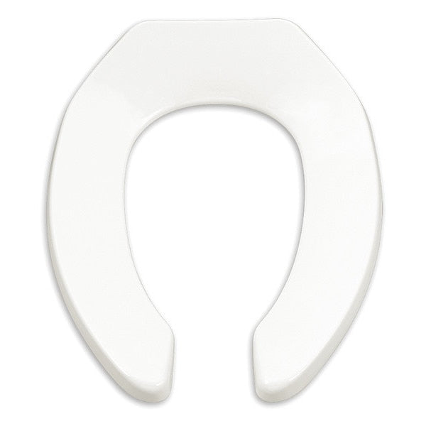 Child Toilet Seat, Open Front, Self-Sustaining Check Hinge, 2-3/16 in Seat Ht, Plastic, White