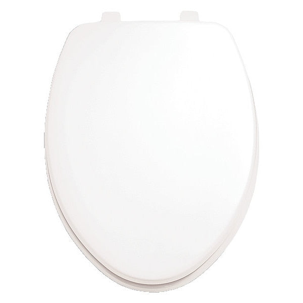 Toilet Seat, With Cover, Molded Wood, Elongated, White