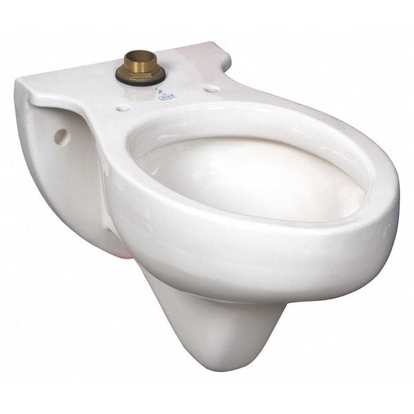Toilet Bowl, 1.6 gpf, Flushometer, Wall Mount, Elongated, White