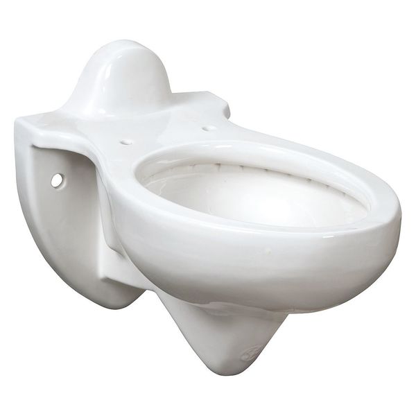 Toilet Bowl, 1.6 gpf, Flushometer, Wall Mount, Elongated, White