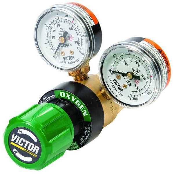 Specialty Gas Regulator, Single Stage, CGA-540, 0 to 60 psig, Use With: Oxygen