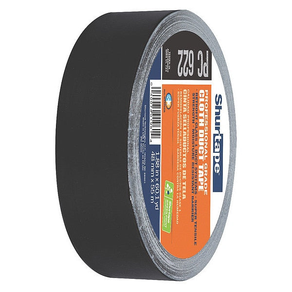 Duct Tape, 55m L, Adhesion 60 oz./in, Black