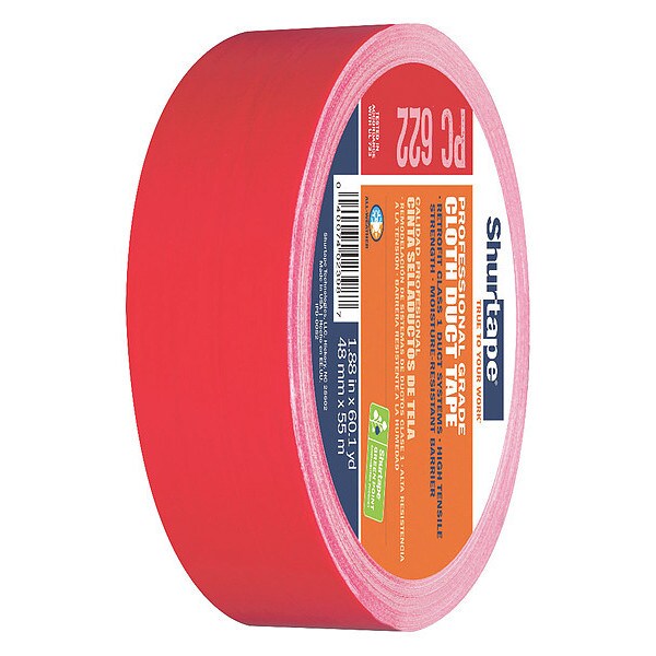 Duct Tape, 55m L, 1-54/67 in. D, Red