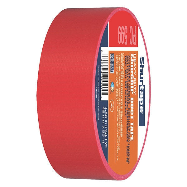 Duct Tape, 55m L, 5-7/32 in. D, Red