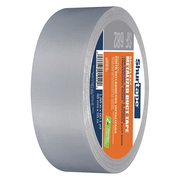 Duct Tape, 55m L, 5-63/64 in. D, Silver