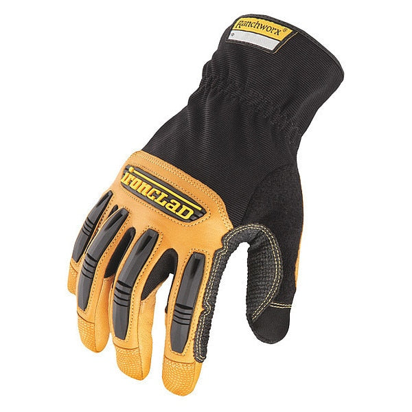 Leather Palm Gloves, 3XL, Unlined, PR