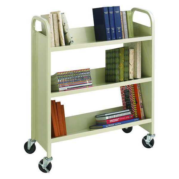 Book Cart, Single Sided, Steel, Powder Coat