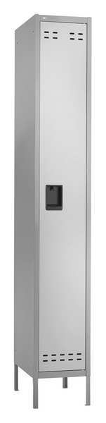 Wardrobe Locker, 12 in W, 18 in D, 78 in H, (1) Tier, (1) Wide, Gray
