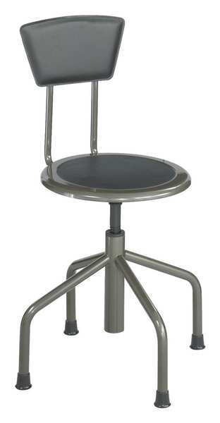 Round Stool with Backrest, Height 16