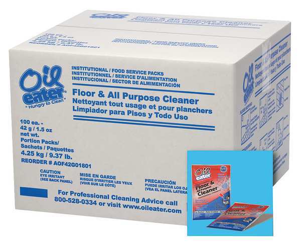 Floor Cleaner, Odorless, 1.5 oz., PK100