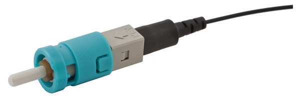Fiber Optic Connector, Fiber, Aqua, PK12