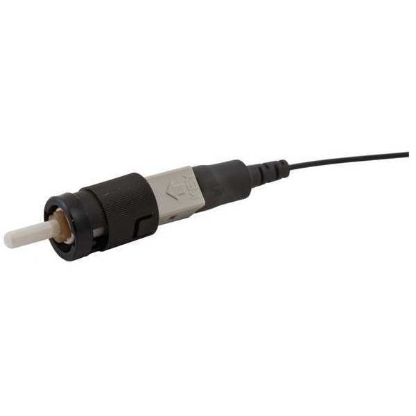 Fiber Optic Connector, Fiber, Black, PK12