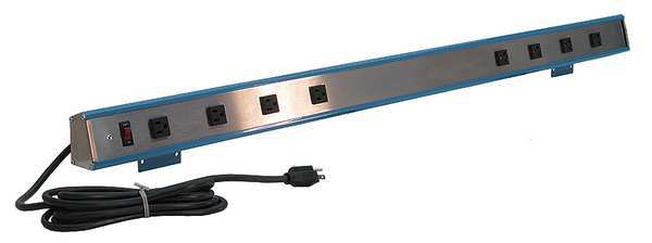 Outlet Strip, 8 Outlets, 5-15R, 110V, 114inL
