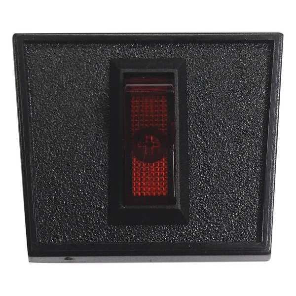 Rocker Switch, SPST, Panel Mount, Red