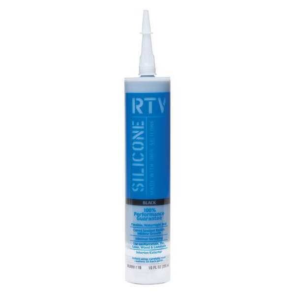 Sealant, 10 oz, Cartridge, Black, Silicone Base