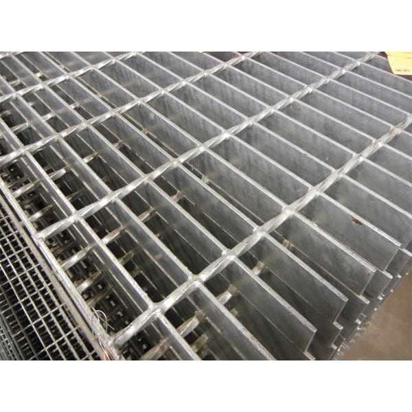 Bar Grating, Smooth, 72 in L, 36 in W, 1.0 in H, Galvanized Steel Finish