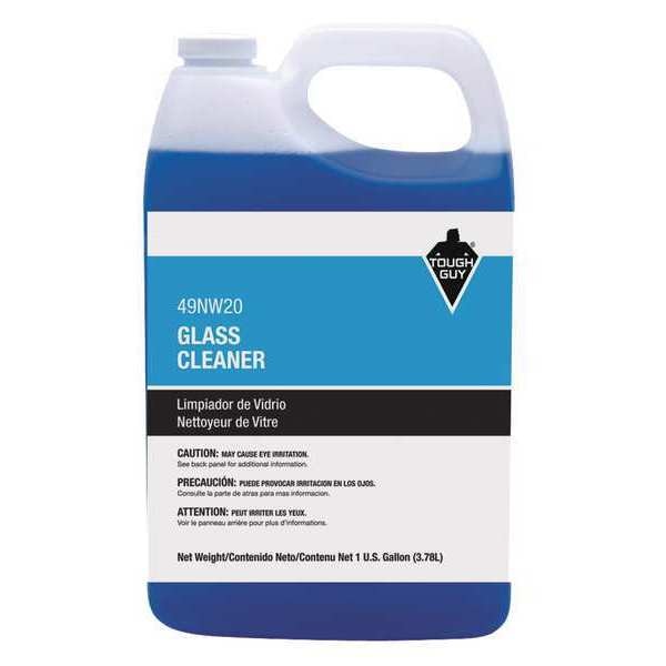 Liquid Glass Cleaner, 1 gal., Blue, Unscented, Jug