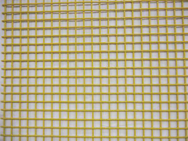 Wire Mesh, 4 ft W, 48 in L, 0.063 in Wire Dia, Yellow