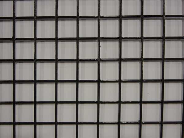 Wire Mesh, 4 ft W, 48 in L, 0.08 in Wire Dia, Black