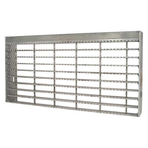 Aluminum Grating, Smooth, Grooved, 1.25In H