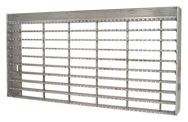 Aluminum Grating, Smooth, Grooved, 1.25In H