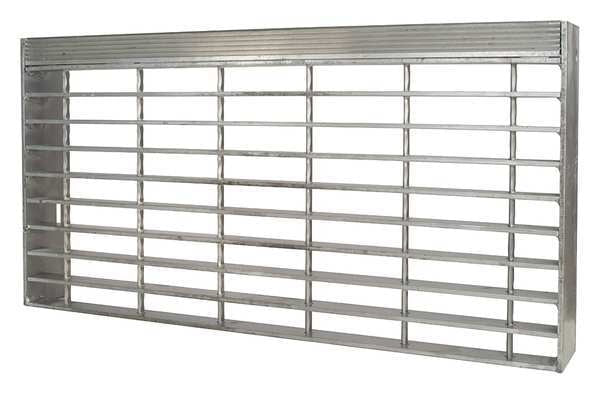 Aluminum Grtng, Serrated, Grooved, 1.25In H