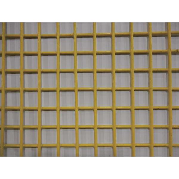 Wire Mesh, 4 ft W, 96 in L, 0.105 in Wire Dia, Yellow