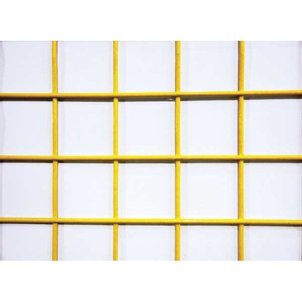 Wire Mesh, 4 ft W, 48 in L, 0.105 in Wire Dia, Yellow